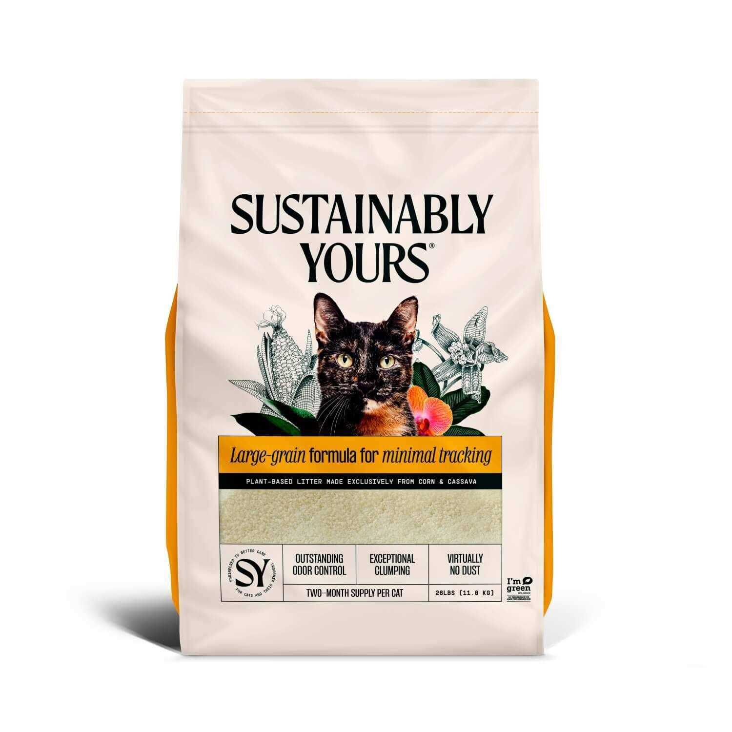 Sustainably Yours Cat Litter Large Grain - Healthber