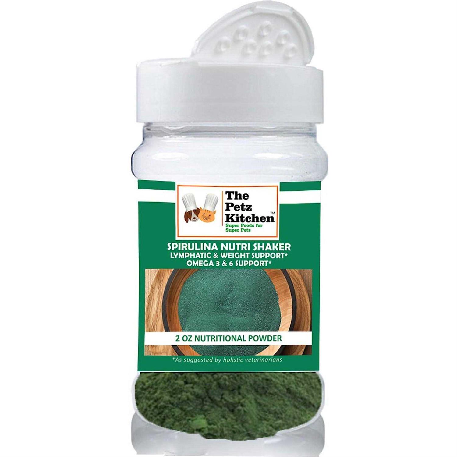 The Petz Kitchen Spirulina Omega 3 & 6 Lymphatic Weight Probiotic Immune Support Petz Organic Spirulina Powder - Healthber