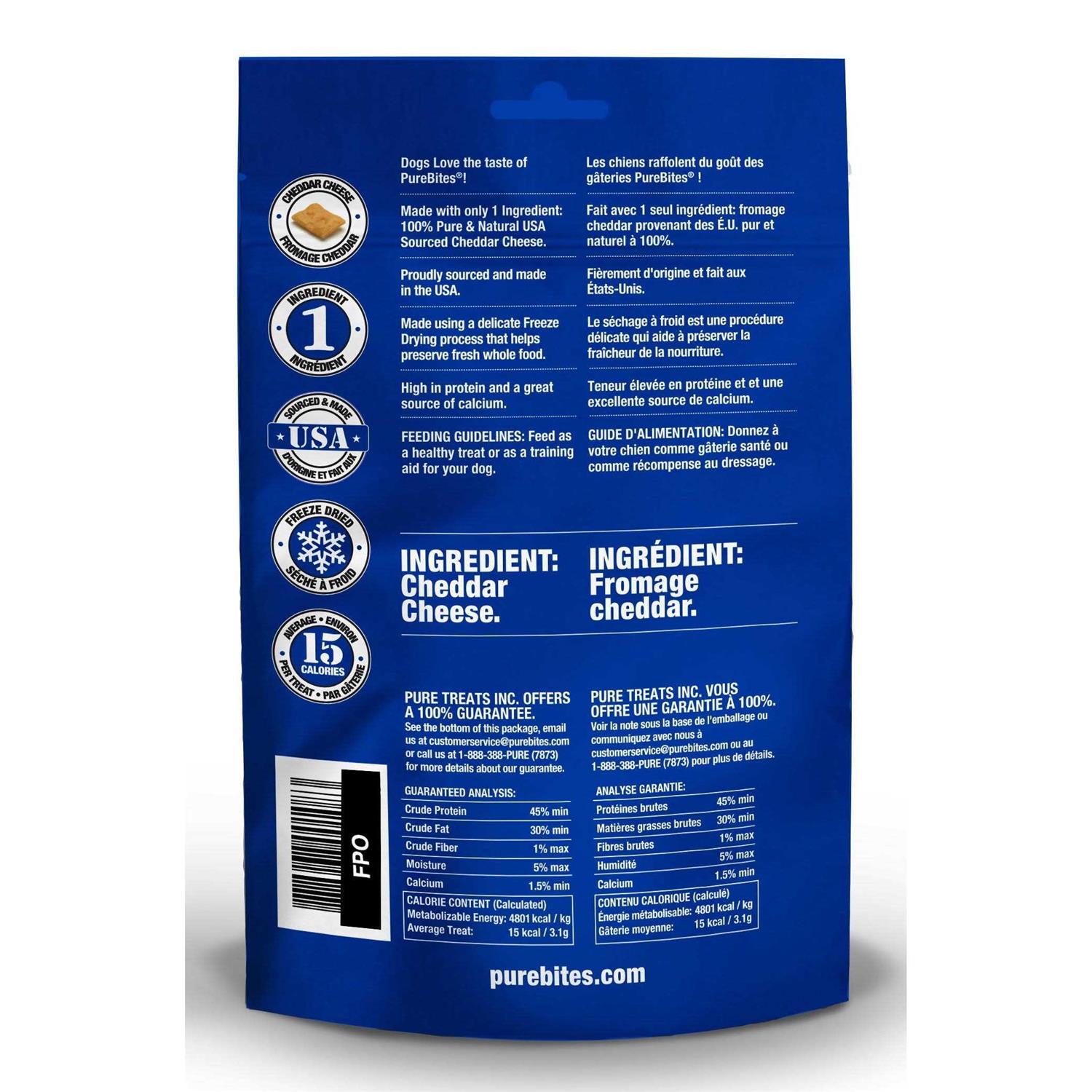 PureBites Cheddar Cheese Freeze Dried Dog Treats - Healthber