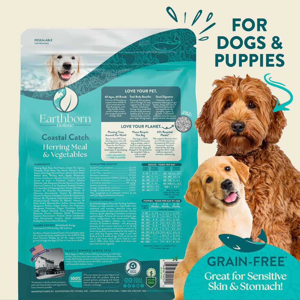 Earthborn Holistic Coastal Catch Grain Free Dry Dog Food - Healthber