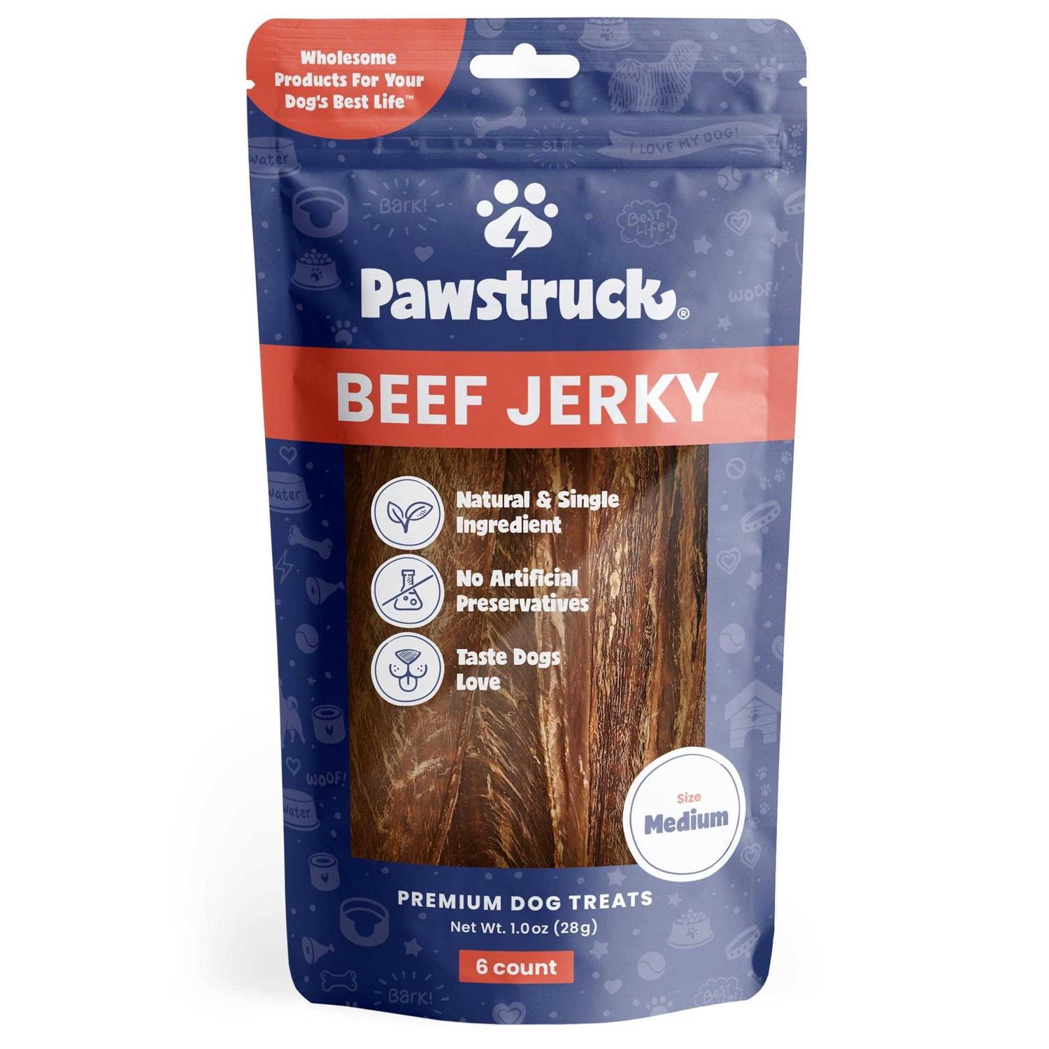 Pawstruck Natural Beef Jerky Dog Chew Treats - Healthber