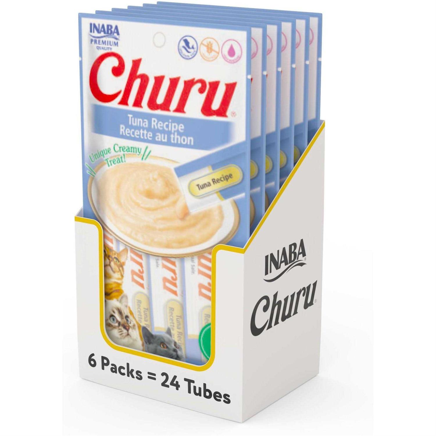 Inaba Churu Grain-Free Puree Tuna Flavor Cat Treats - Healthber