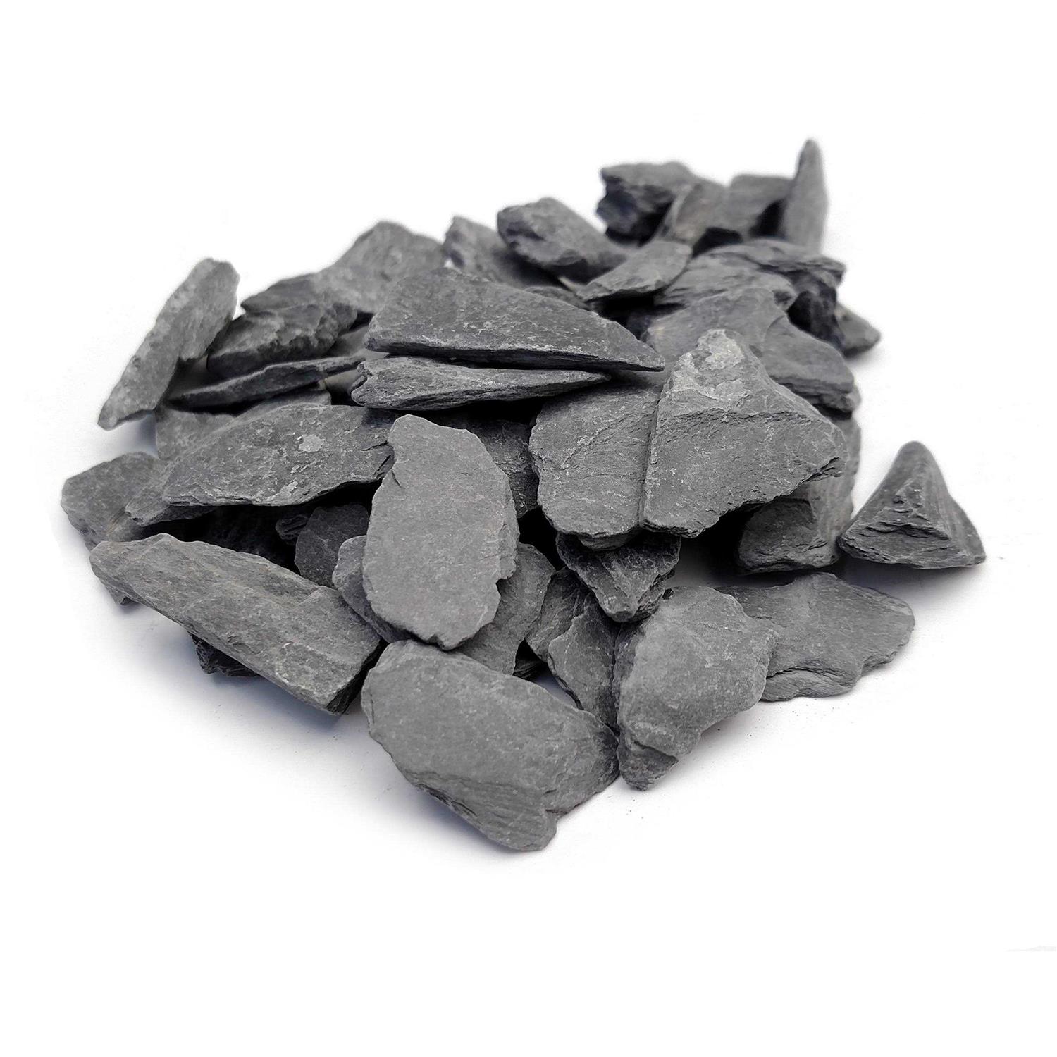 Small World Slate and Stone Natural Slate Stone -1/2 to 1 inch Stones for Miniature or Fairy Garden - Healthber