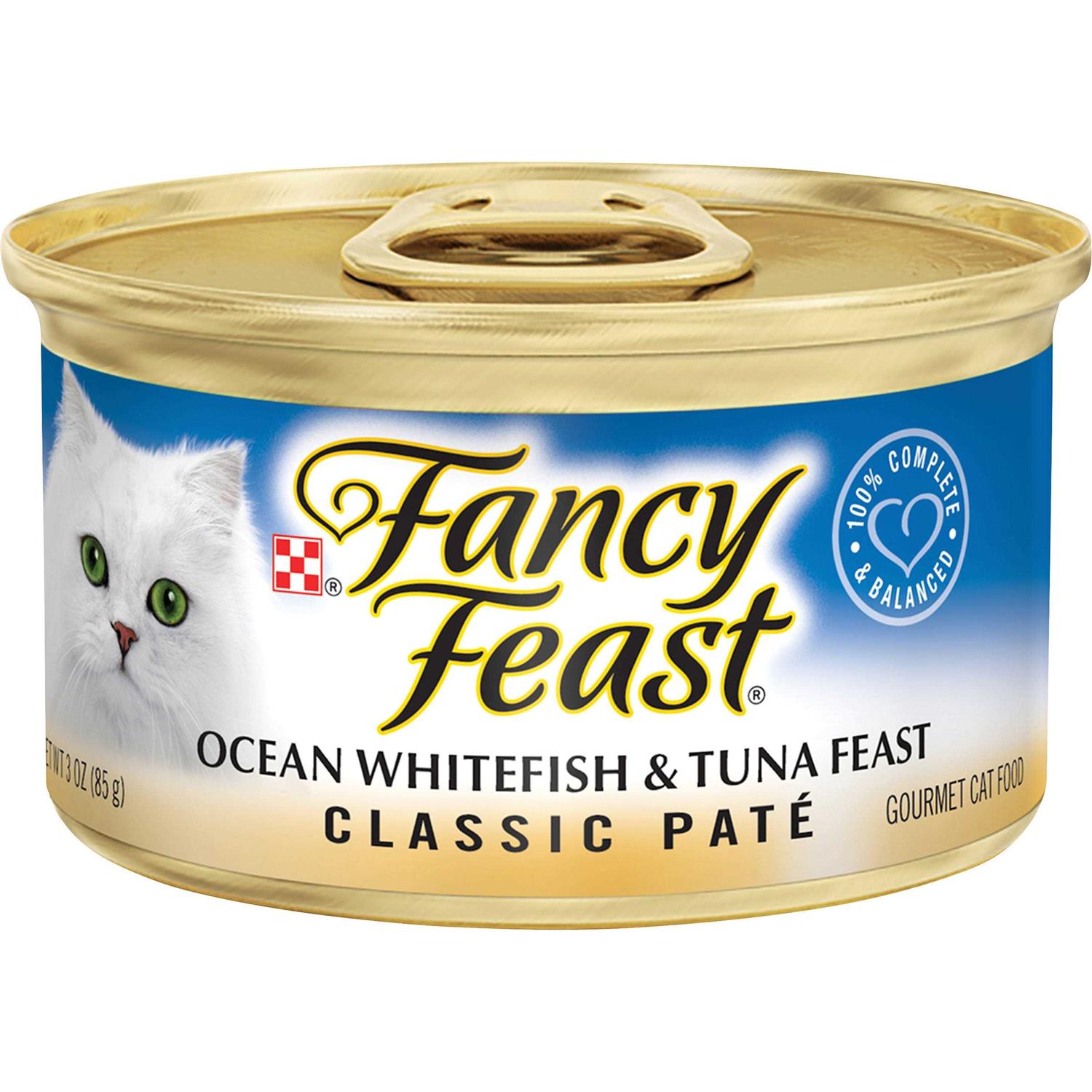 Fancy Feast Classic Pate Ocean Whitefish & Tuna Feast Wet Cat Food - Healthber