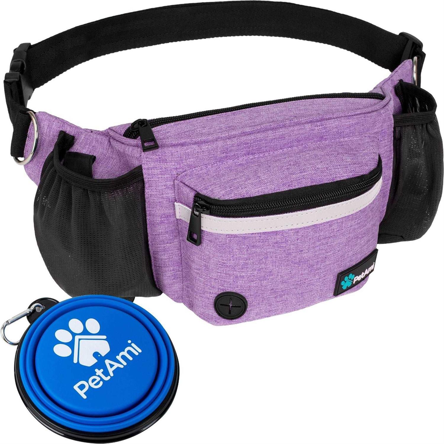 Petami Dog Fanny Pack Treat Pouch for Dog Walking Training Built in Poop Bag Dispenser - Healthber