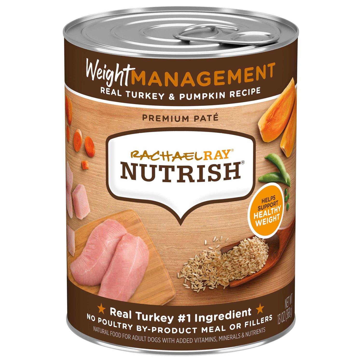 Rachael Ray Nutrish Weight Management Real Turkey & Pumpkin Recipe Wet Dog Food - Healthber