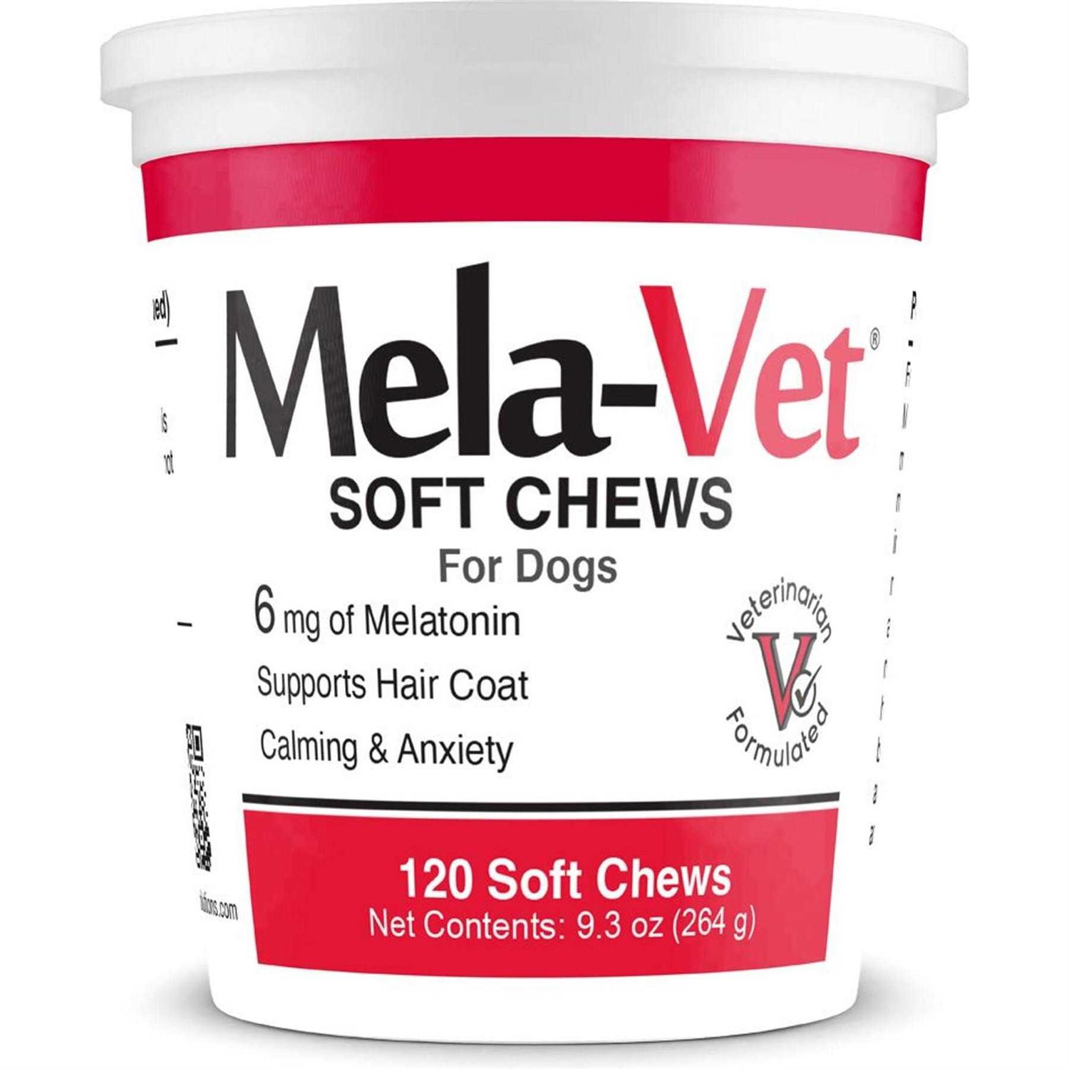 Mela-Vet Melatonin Soft Chews for Dogs & Cats - Healthber