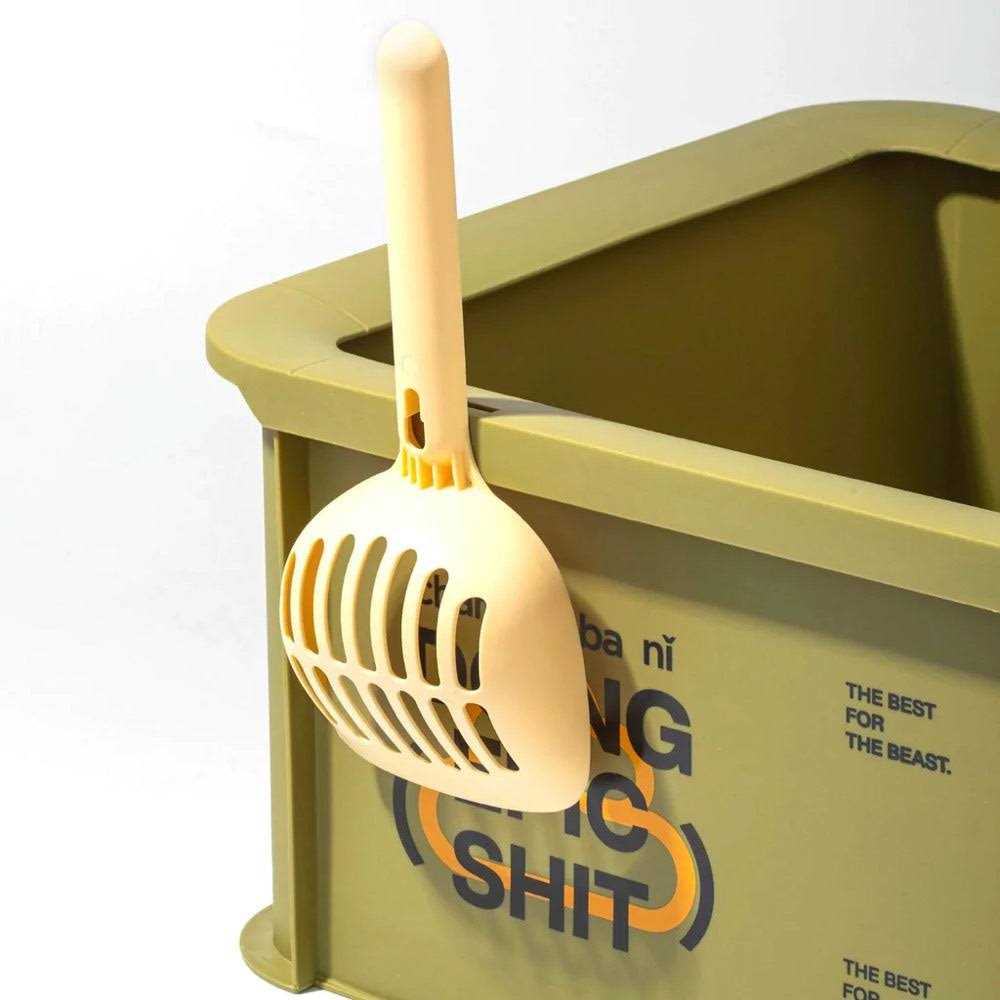 Furrytail Camp Open Rimmed XL Cat Litter Box With Scoop - Healthber