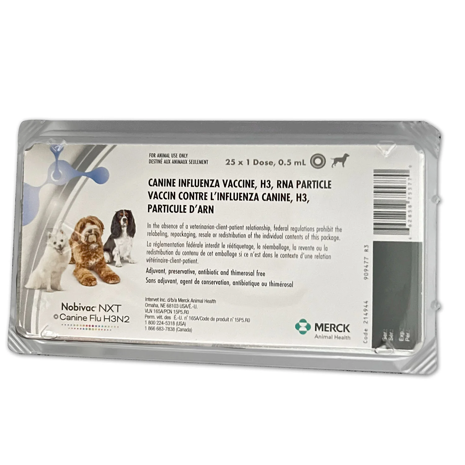 Nobivac NXT Canine Influenza H3N2, 25 x 1 Dose - Healthber