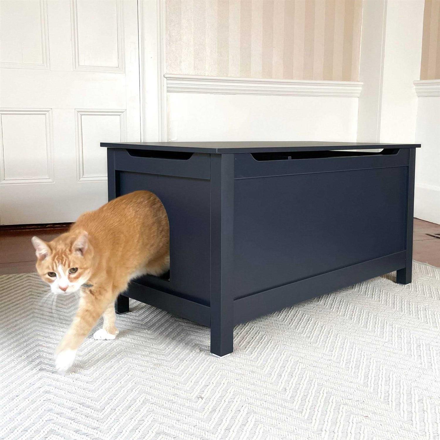 Designer Pet Products Parker Designer Catbox Litter Box Enclosure - Healthber