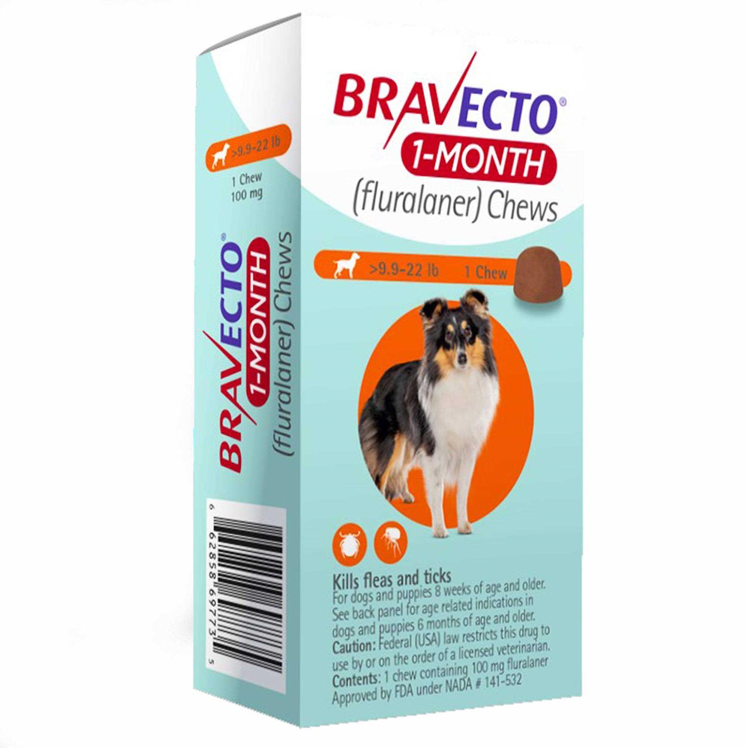 Bravecto 1-Month Chews for Dogs 9.9 - Healthber