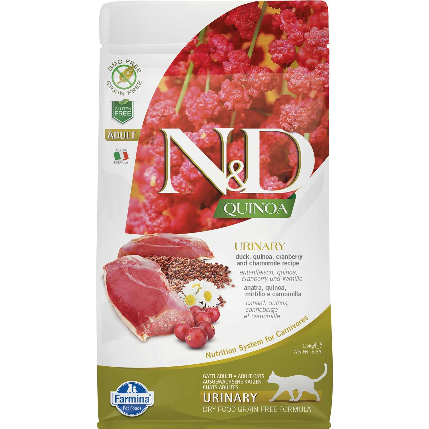 Farmina N&D Quinoa Urinary Duck Cat Food - Healthber