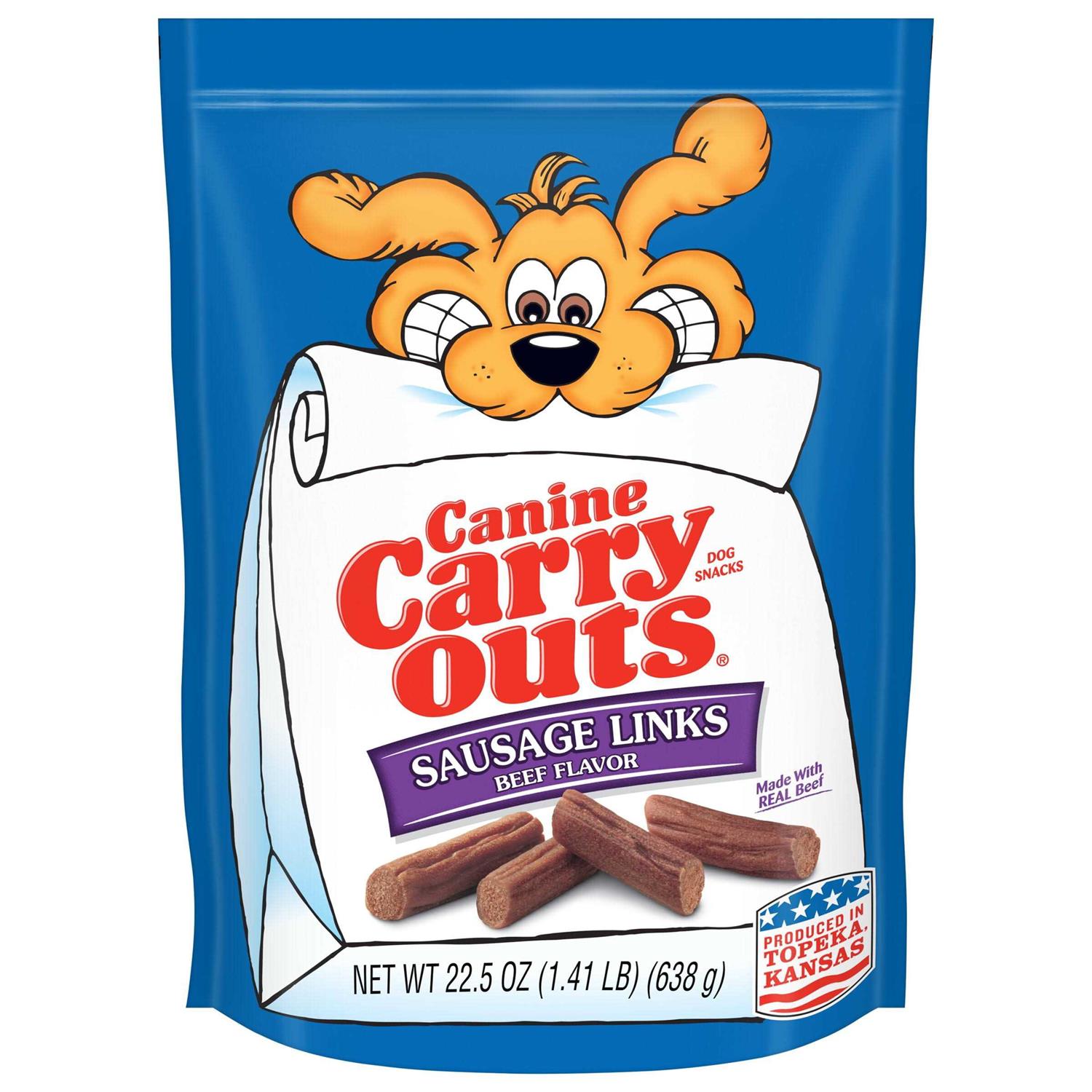 Canine Carry Outs Sausage Links Beef Flavor Dog - Healthber