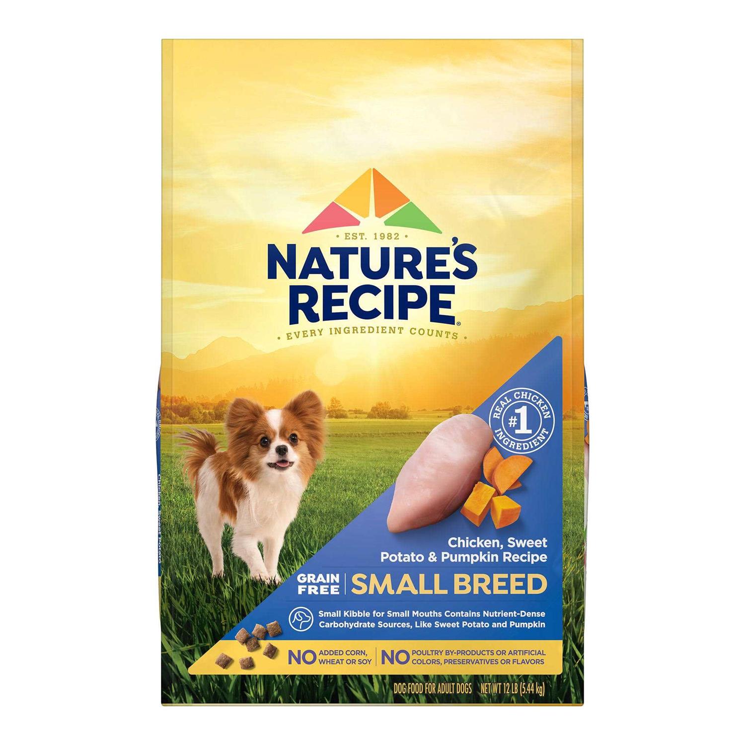 Nature’s Recipe Grain Free Chicken Sweet Potato & Pumpkin Small Breed Dry Dog Food - Healthber