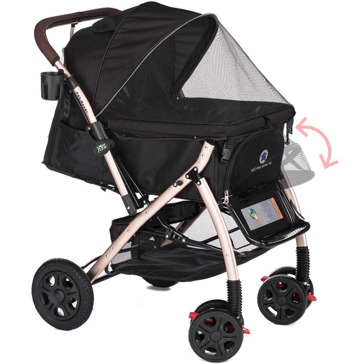 HPZ Rover Premium Heavy Duty Pet Stroller - Healthber