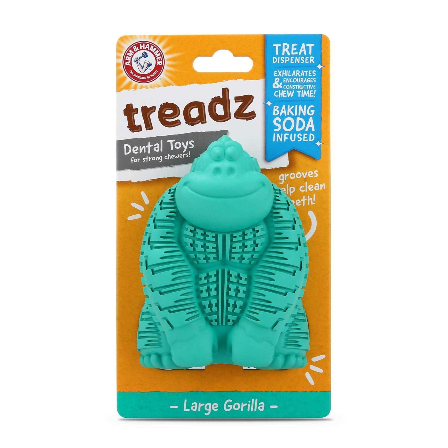 Arm & Hammer Treadz Large Gorilla Dental Dog Toy - Healthber