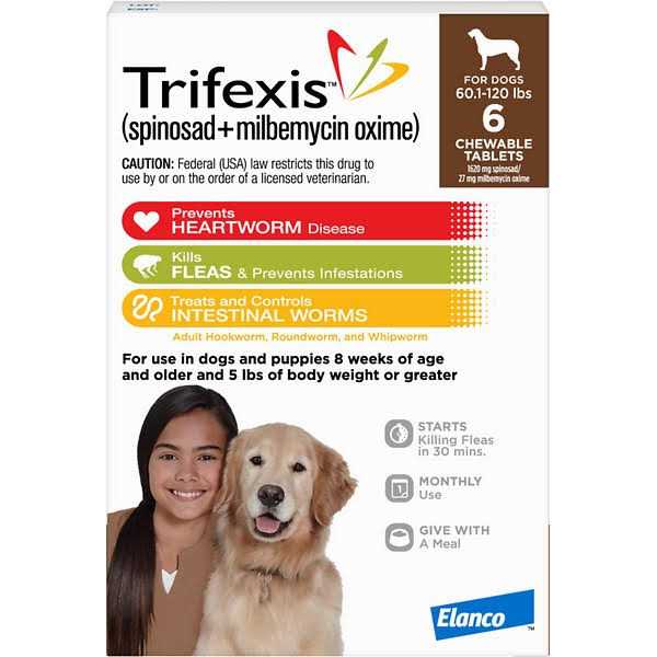 Trifexis 60.1-120 lbs Single Month - Healthber