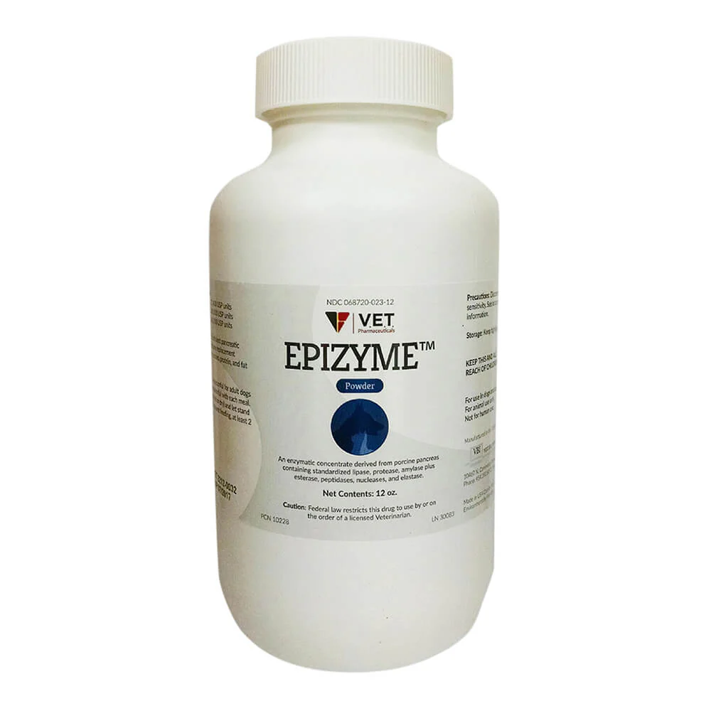 Rx Epizyme Powder for Dogs & Cats, 12 oz Bottle - Healthber