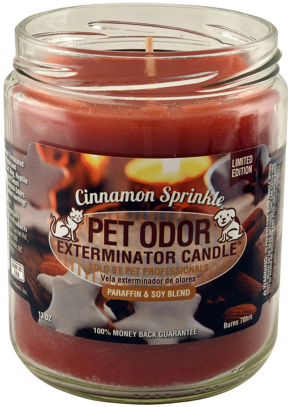 Pet Odor Exterminator Candle, Cinnamon Sprinkle, 13 oz - Healthber