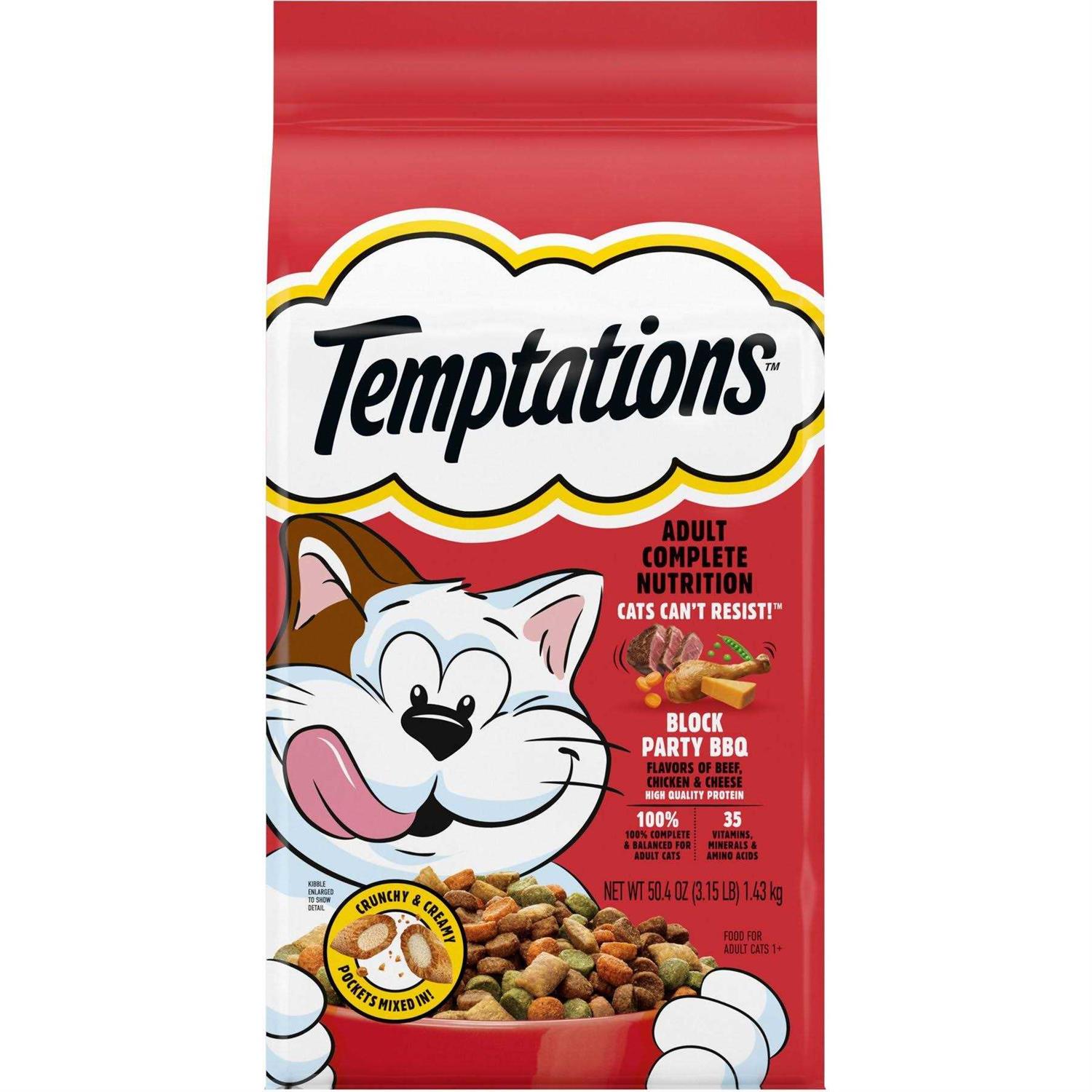 Temptations Block Party BBQ Flavor Adult Dry Cat Food - Healthber