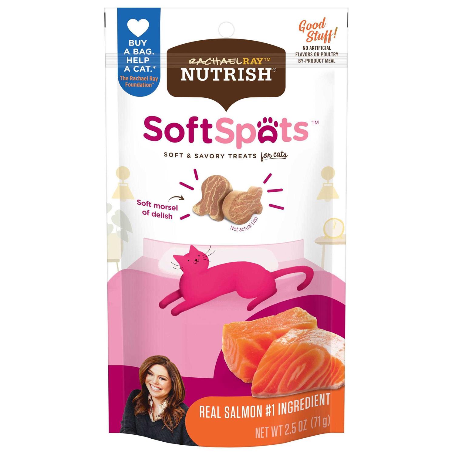 Rachael Ray Nutrish Salmon Soft Spots Cat Treats - Healthber