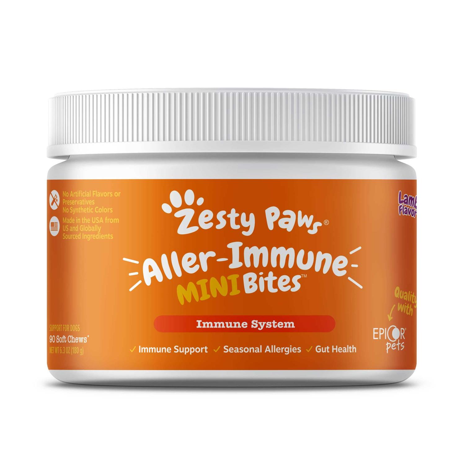 Zesty Paws Lamb Allergy & Immune Mini Bites for Dogs - Healthber