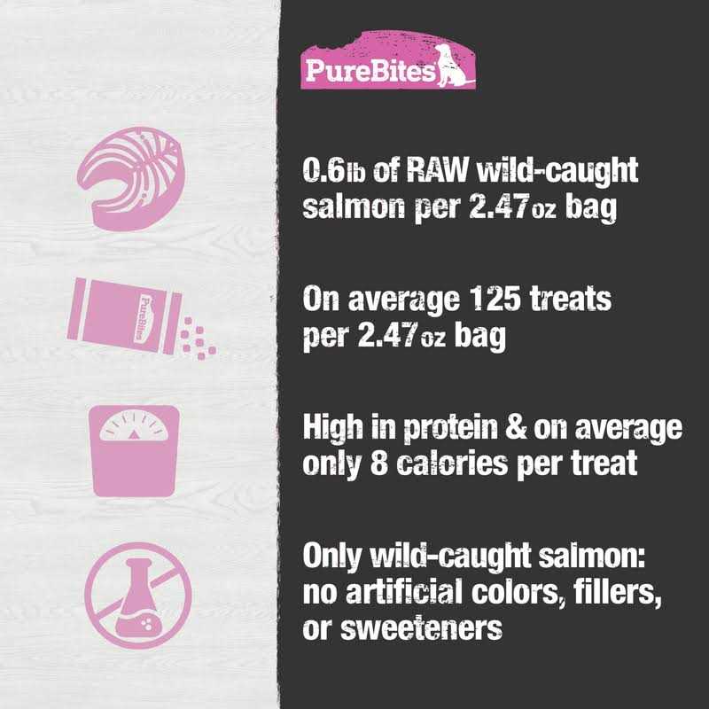 PureBites Freeze Dried Salmon Dog Treats - Healthber
