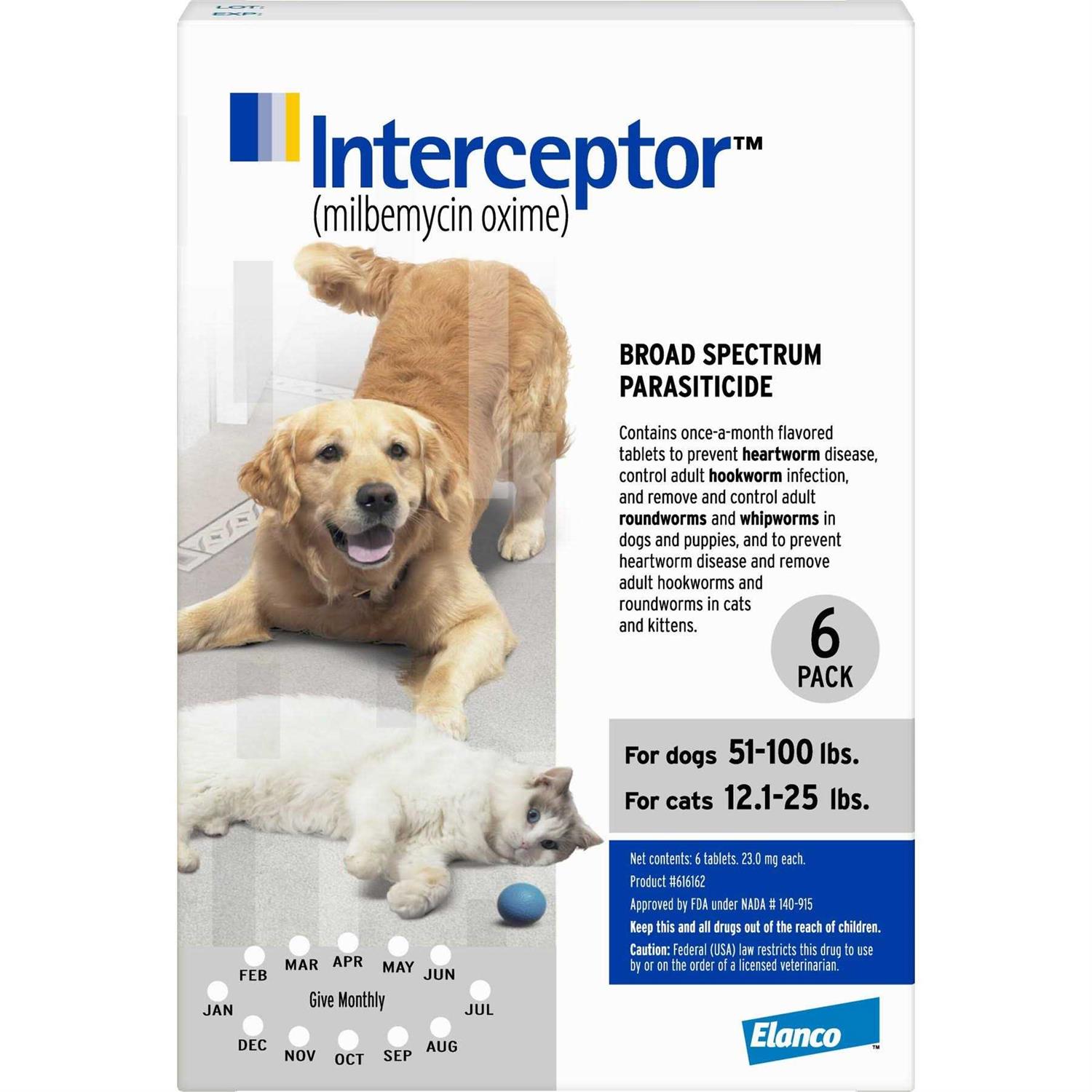 Interceptor for Dogs 51-100 lbs & Cats 12.1-25 lbs - Healthber