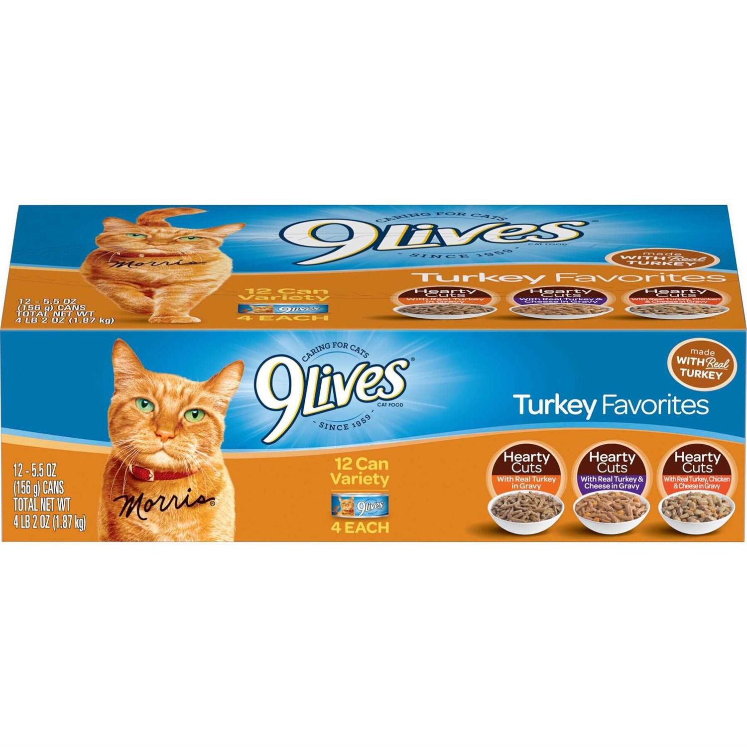 9Lives Turkey Favorites Variety Pack 5.5-Ounce - Healthber