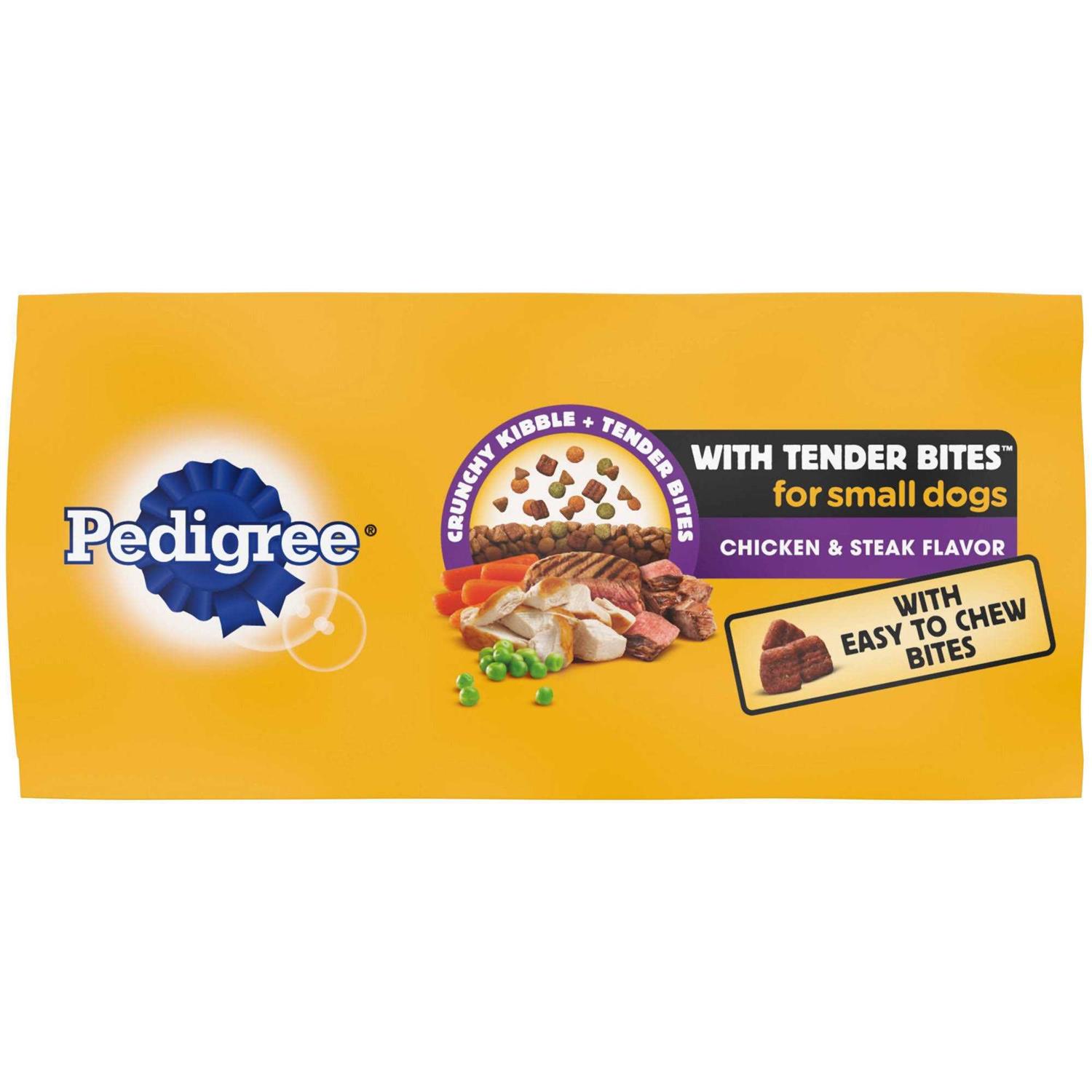 Pedigree Tender Bites Adult Dry Dog Food Chicken and Steak - Healthber
