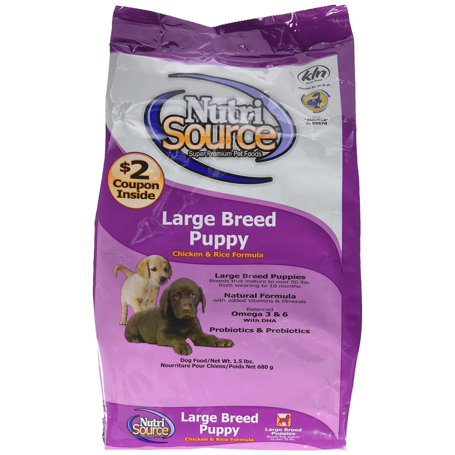 NutriSource Chicken Rice Large-Breed Puppy Dry Dog Food - Healthber
