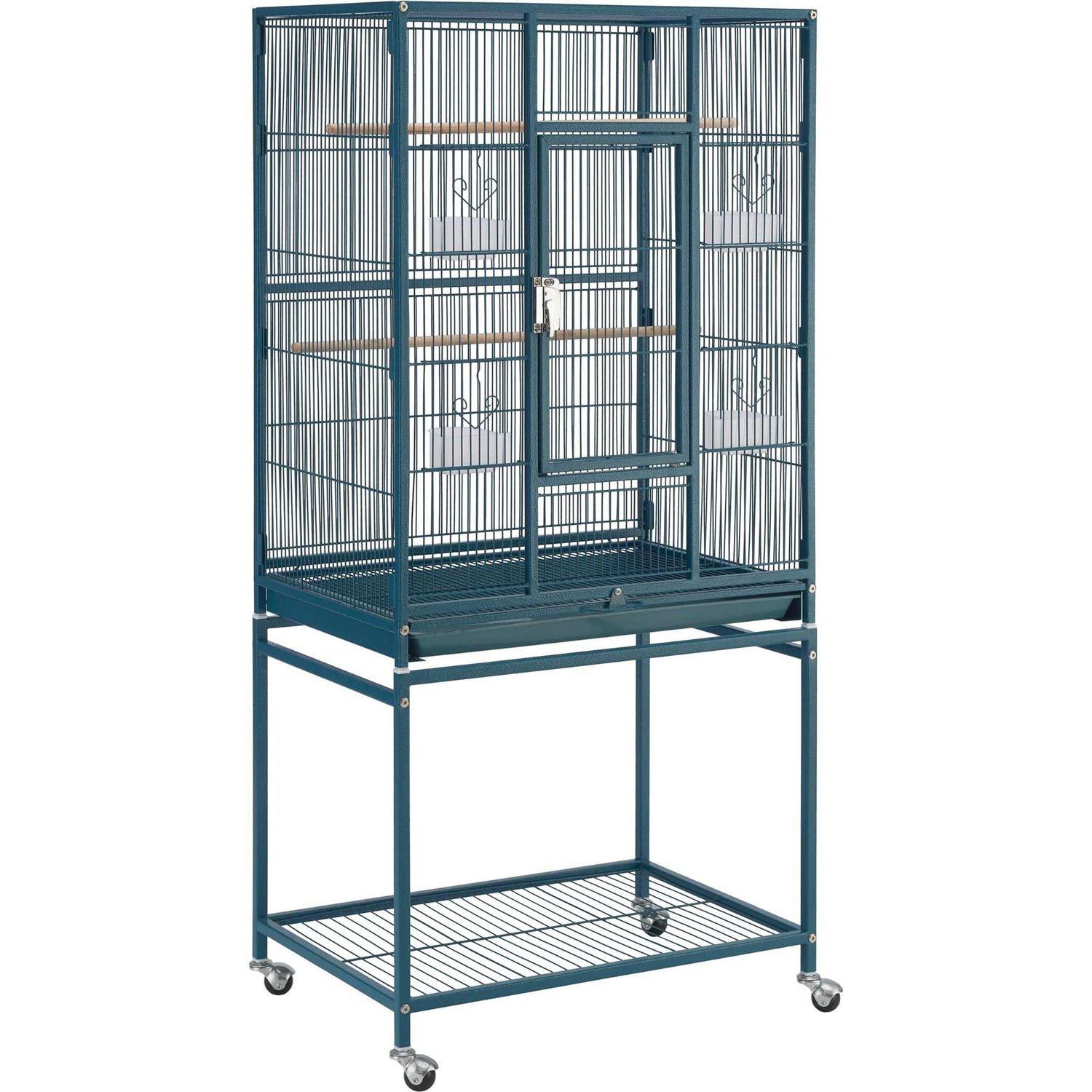Topeakmart Metal Bird Cage with Rolling Detachable Stand - Healthber