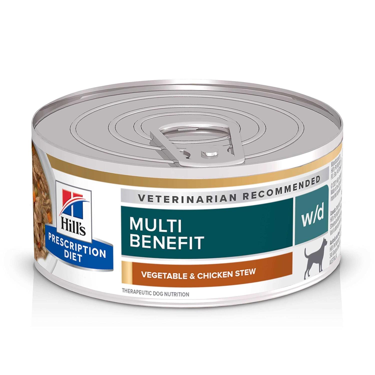 Hill’s Prescription Diet w/d Multi-Benefit Vegetable & Chicken Stew Wet Dog Food - Healthber