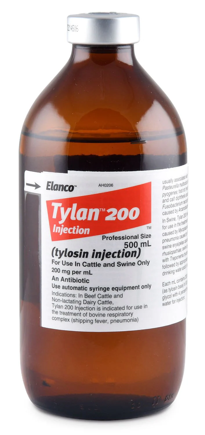 Tylan 200 Injection, 500 mL - Healthber