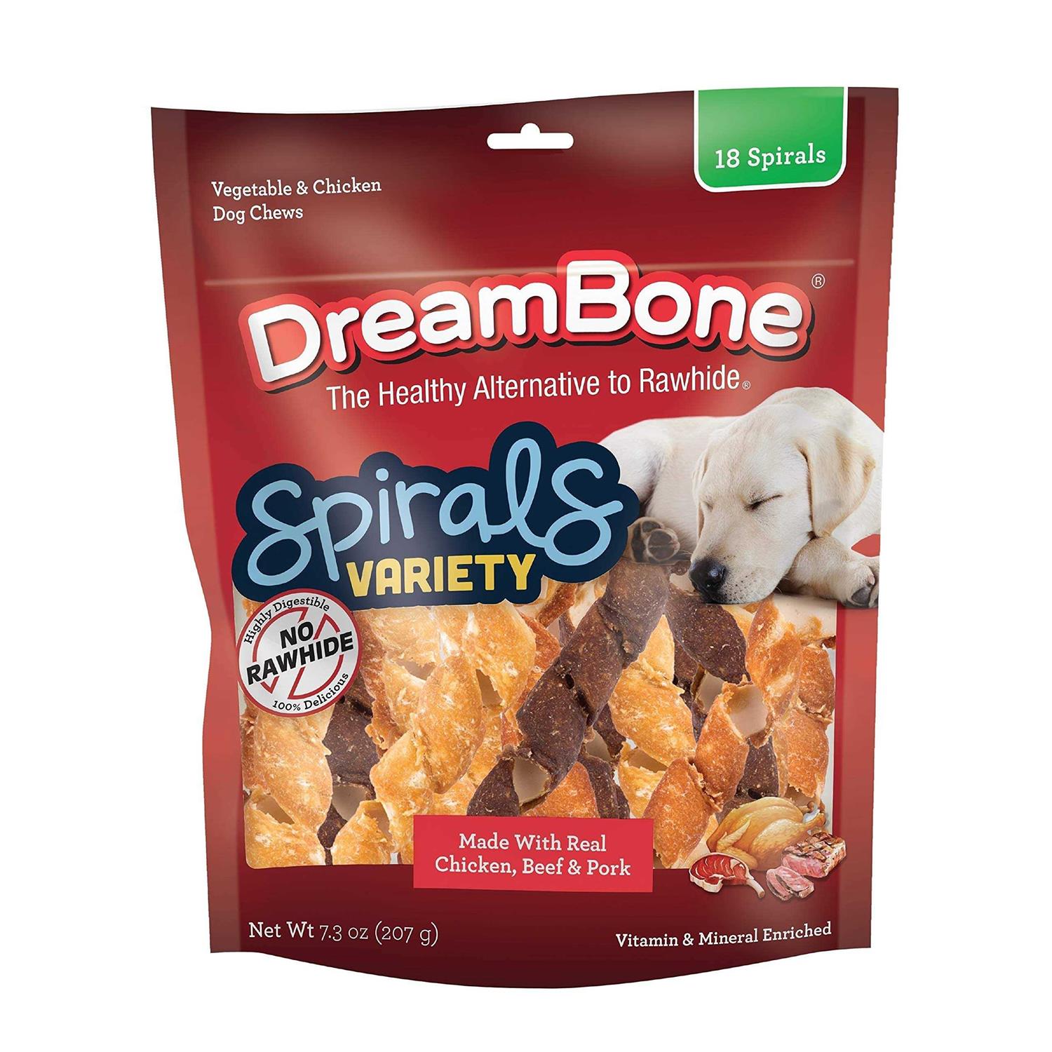 DreamBone Dog Chews Spirals Variety - Healthber