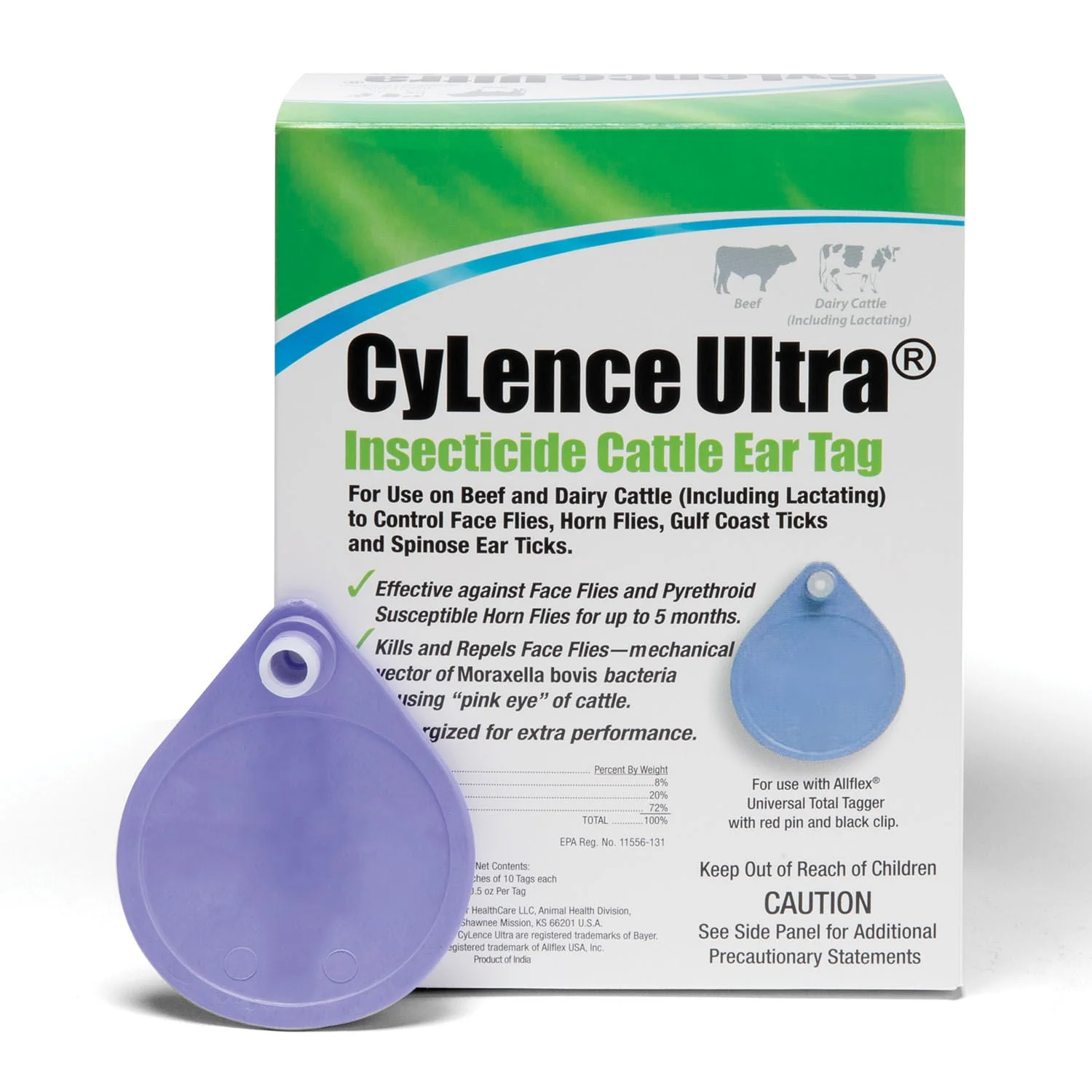 CyLence Ultra Insecticide Ear Tags, 20 pack - Healthber