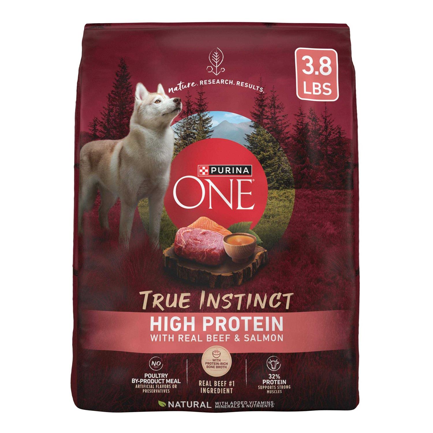 Purina ONE True Instinct High Protein Formula with Real Beef and Salmon Dry Dog Food - Healthber