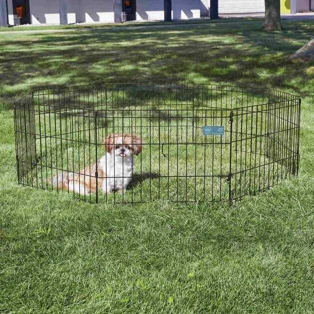 MidWest Homes for Pets Dog Exercise Pen & Playpen 18-Inch No door Black - Healthber