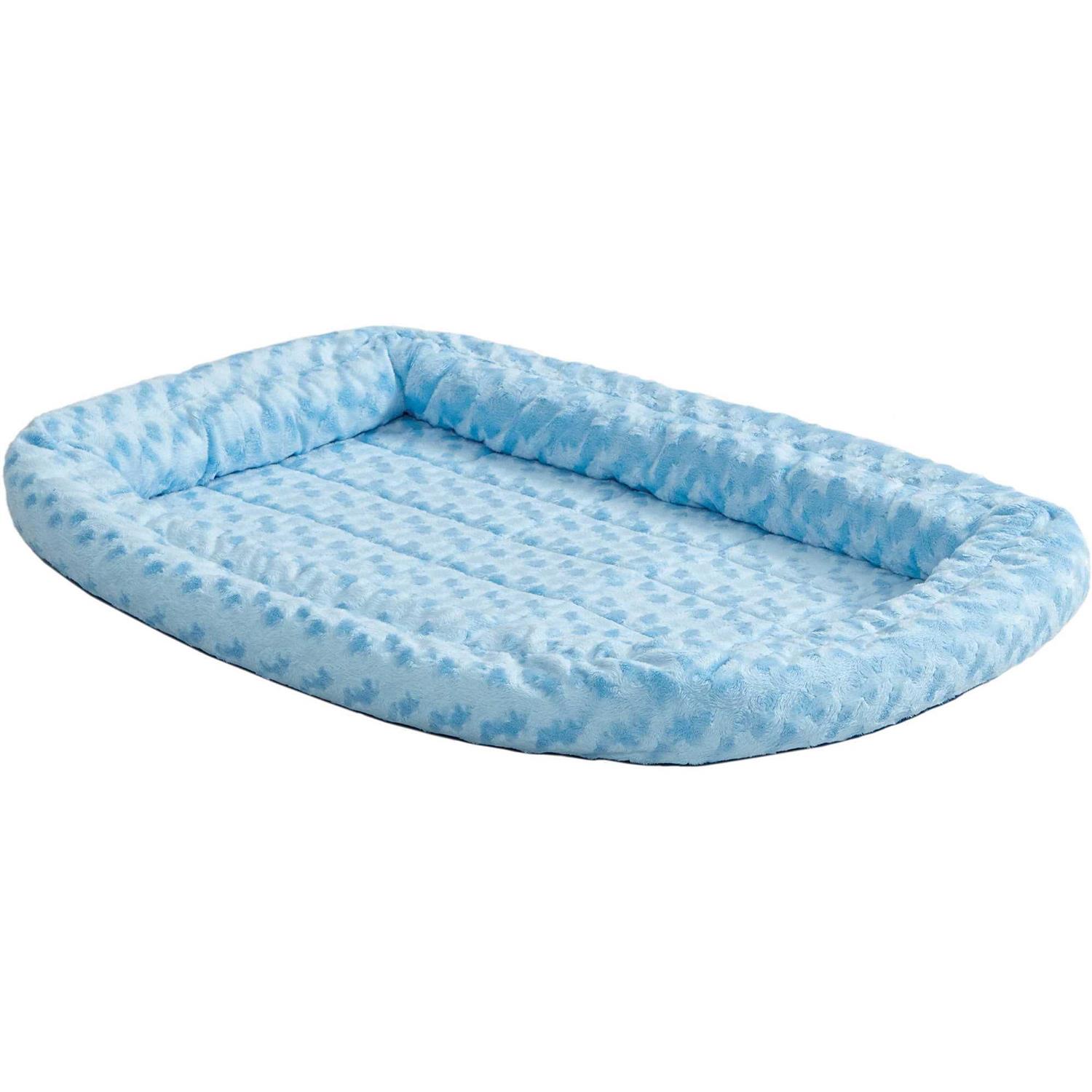 MidWest Double Bolster Pet Bed Blue - Healthber