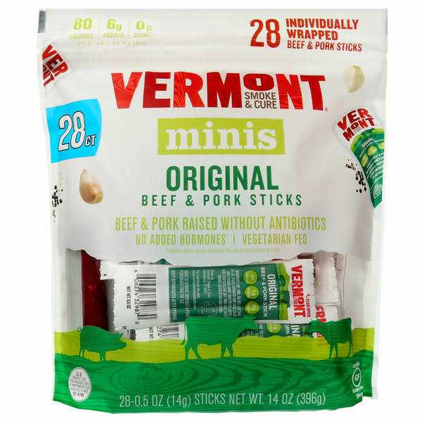 Vermont Smoke & Cure Beef & Pork Sticks - Healthber