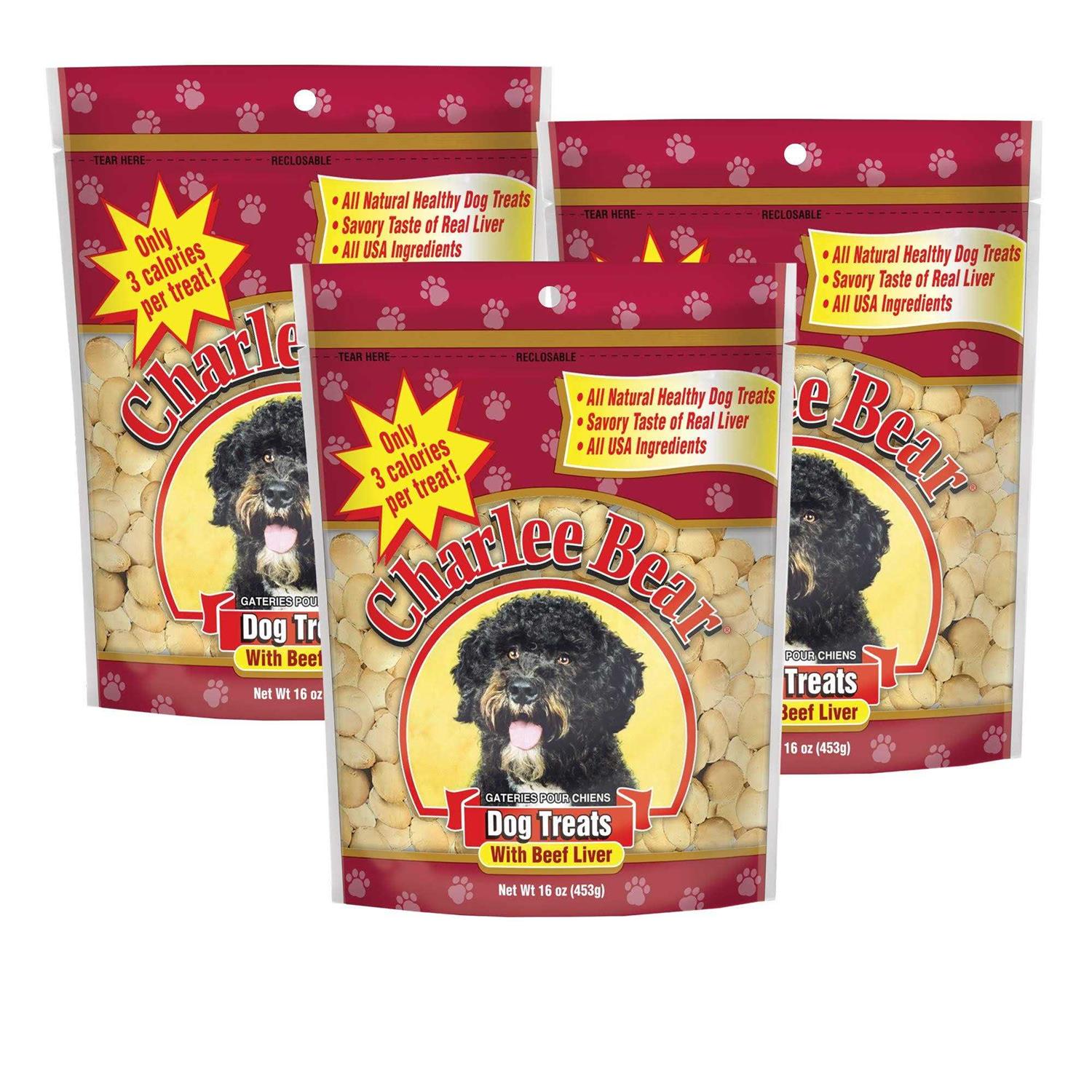 Charlee Bear Original Crunch Beef Liver Dog Treat 16 oz - Healthber