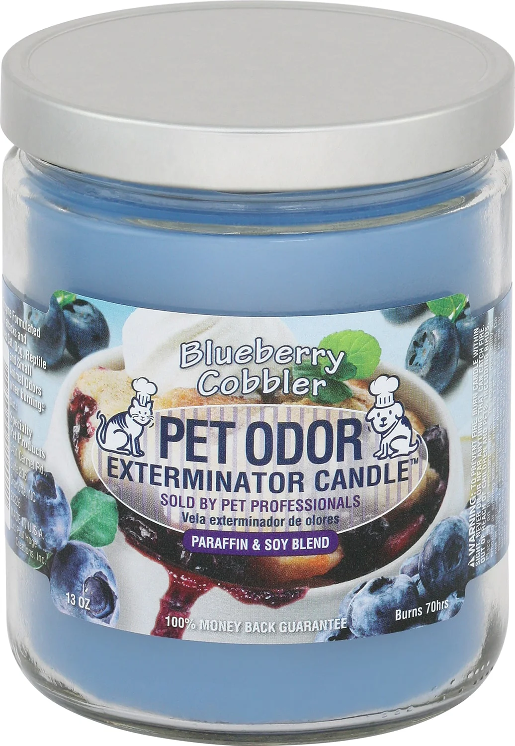 Pet Odor Exterminator Candle, Blueberry Cobbler, 13 oz - Healthber