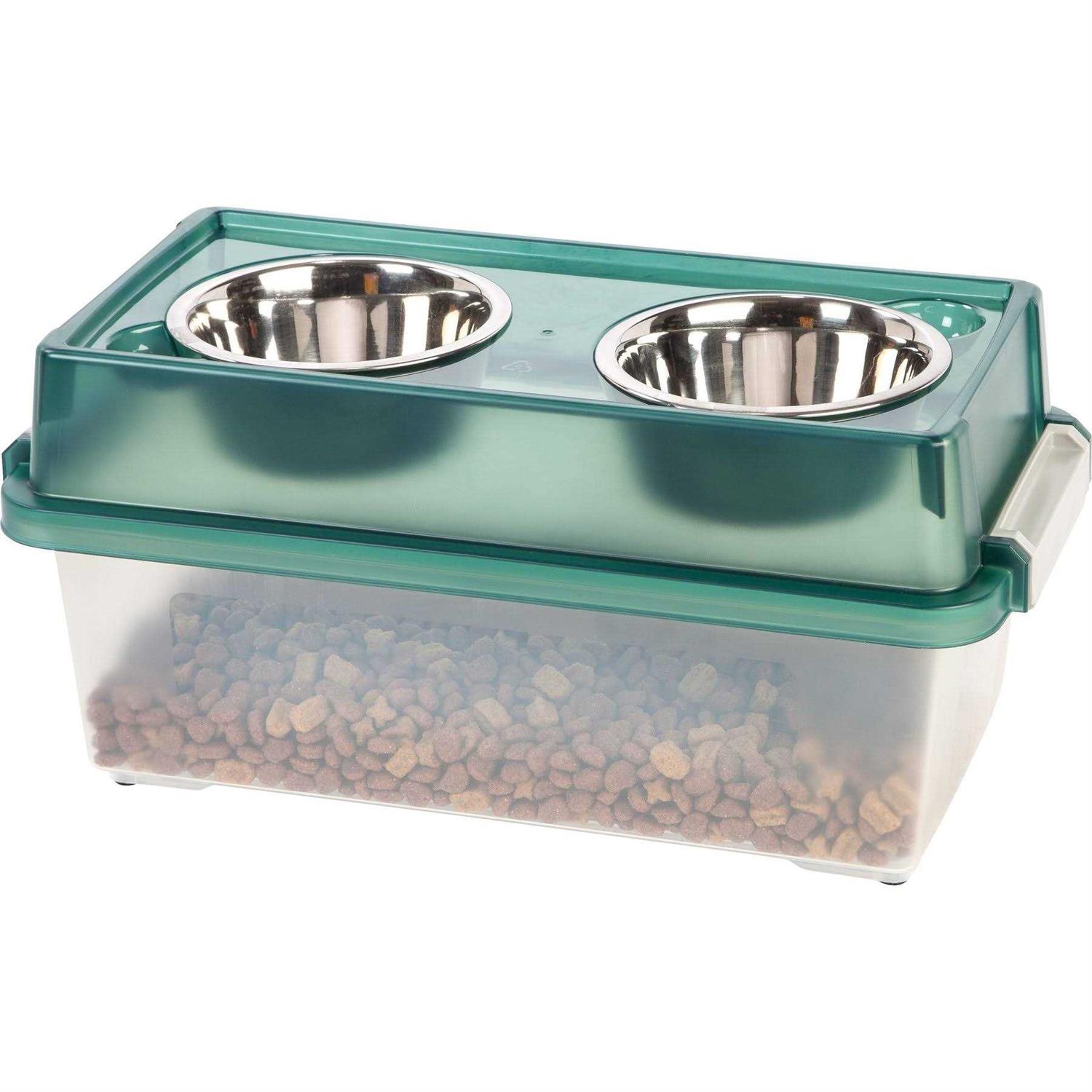 Iris Elevated Feeder with Airtight Storage - Healthber