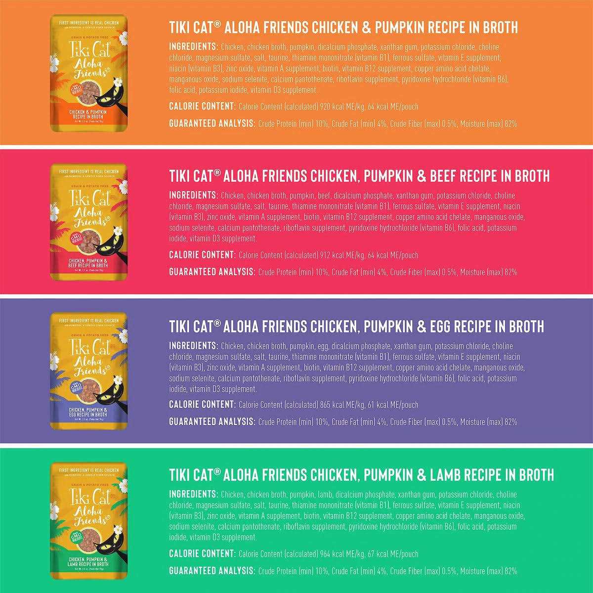 Tiki Cat Aloha Friends Chicken Variety Pack Grain-Free Wet Cat Food - Healthber