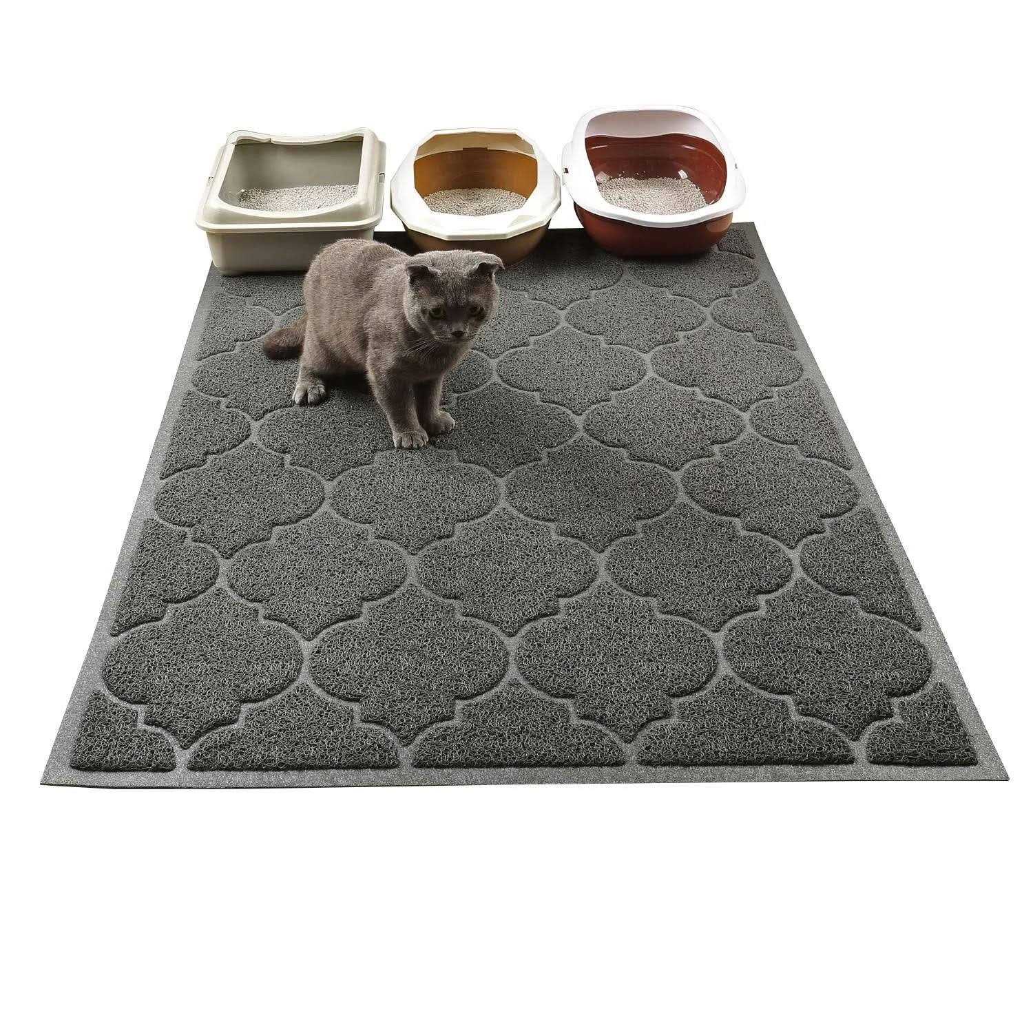 Cosyearn Cat Litter Mat XL Super Size Phthalate Free Easy to Clean - Healthber