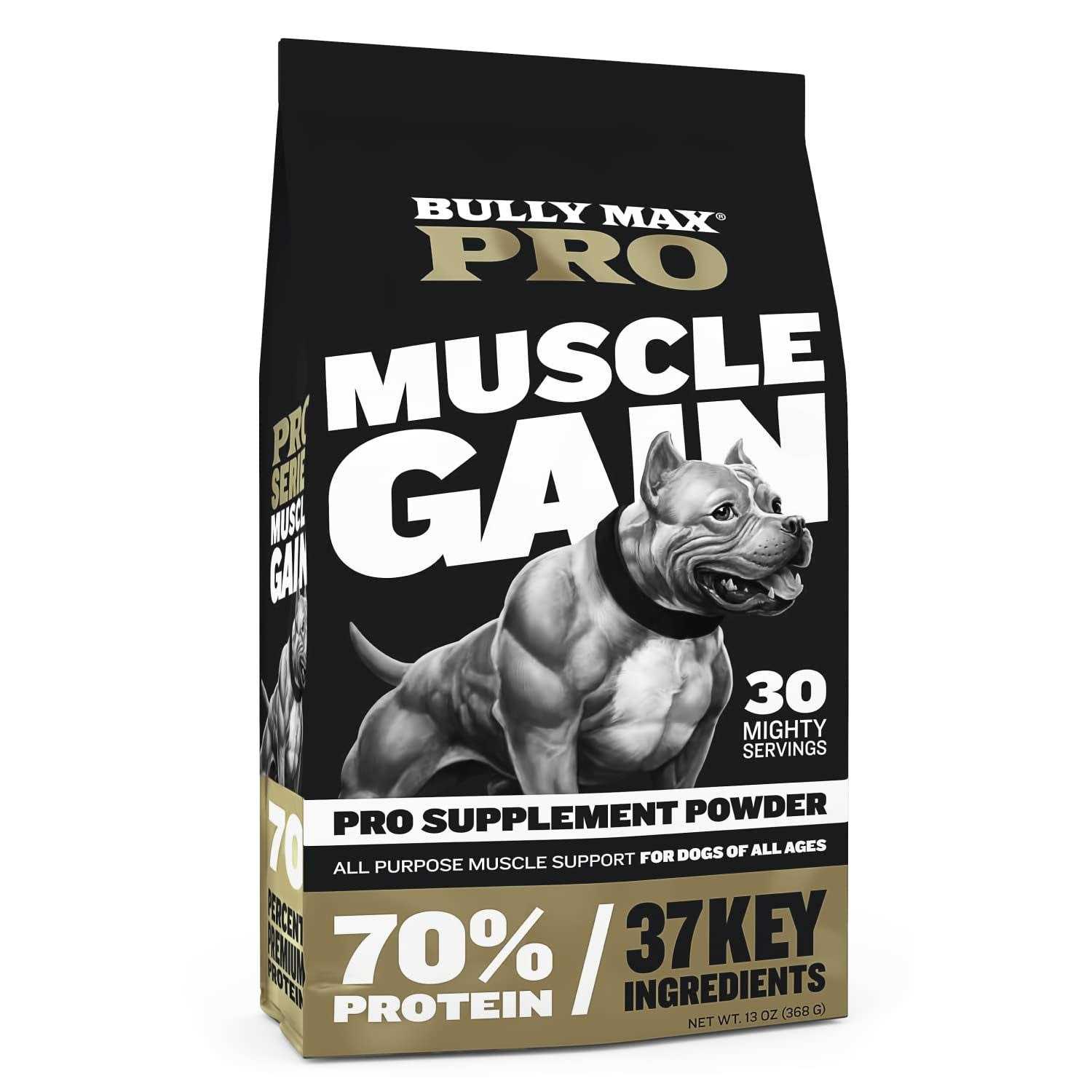 Bully Max Protein Powder for Dogs Supports Muscle Building & Muscle Gain #1-Rated Performance Brand Since 2009 - Healthber