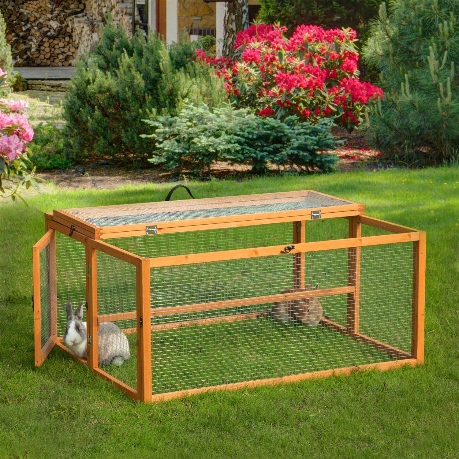 Coziwow Chicken Coop & Roosting Bar Small Pet Hutch - Healthber