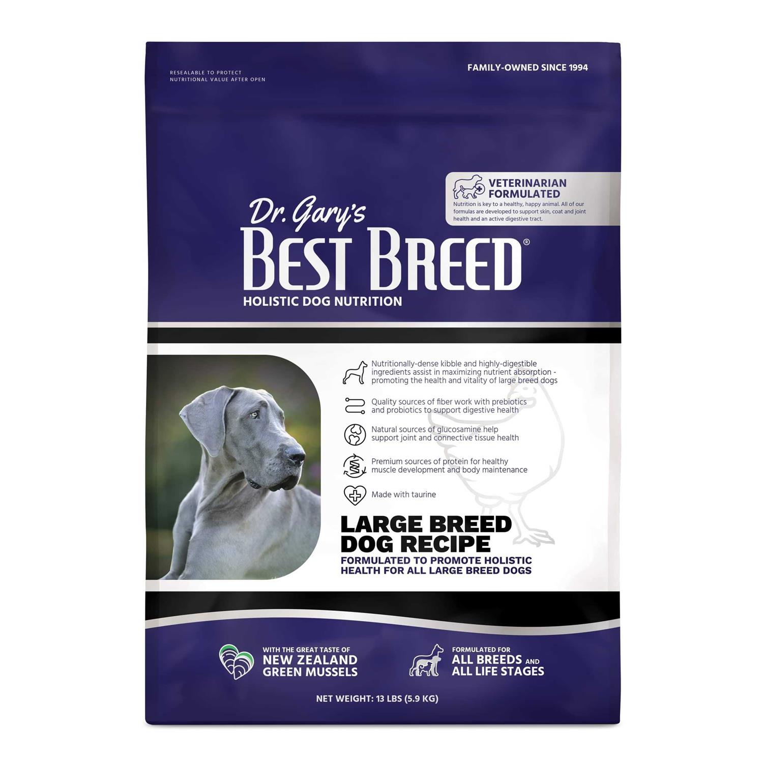 Dr. Gary’s Best Breed Holistic Large Breed Dry Dog Food - Healthber