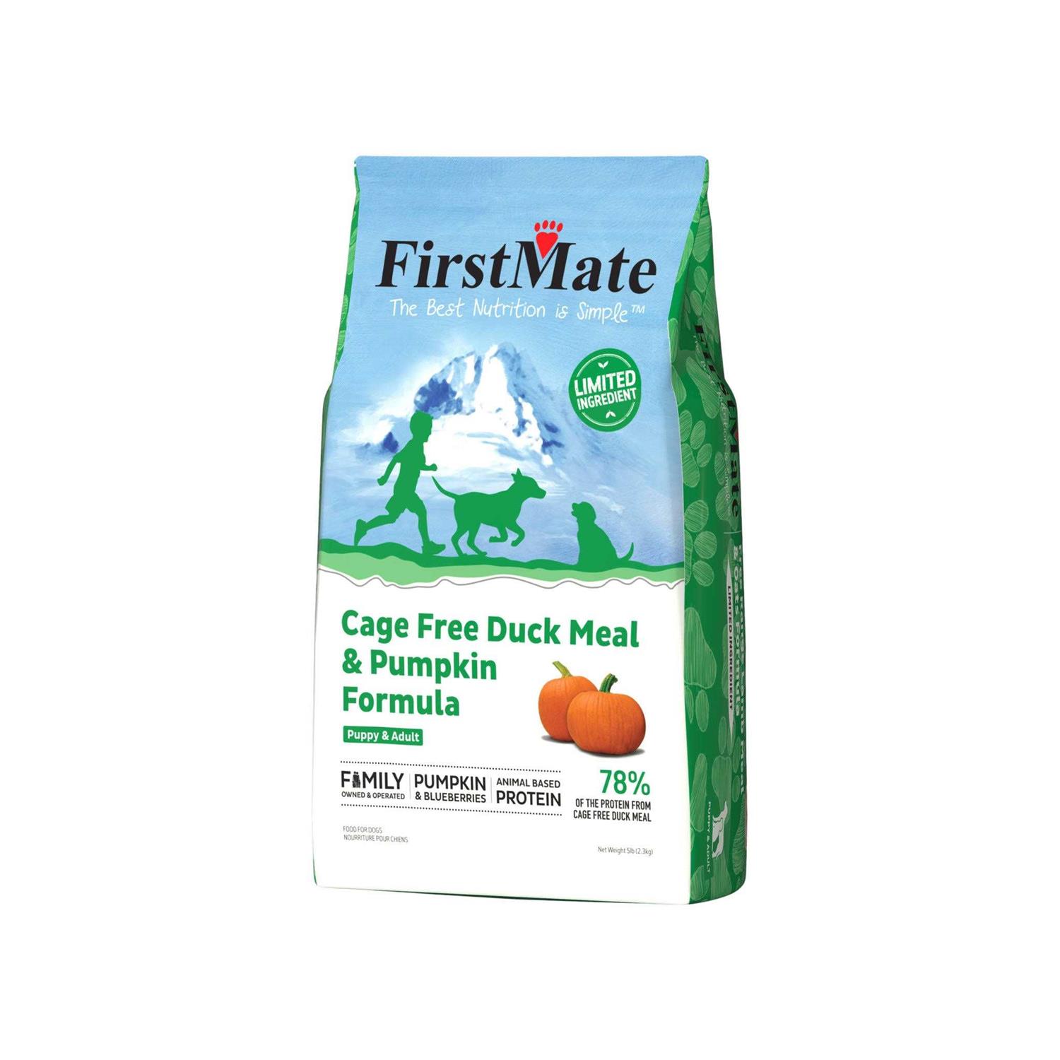 FirstMate Limited Ingredient Cage-Free Duck Meal & Pumpkin Formula Dry Dog Food - Healthber