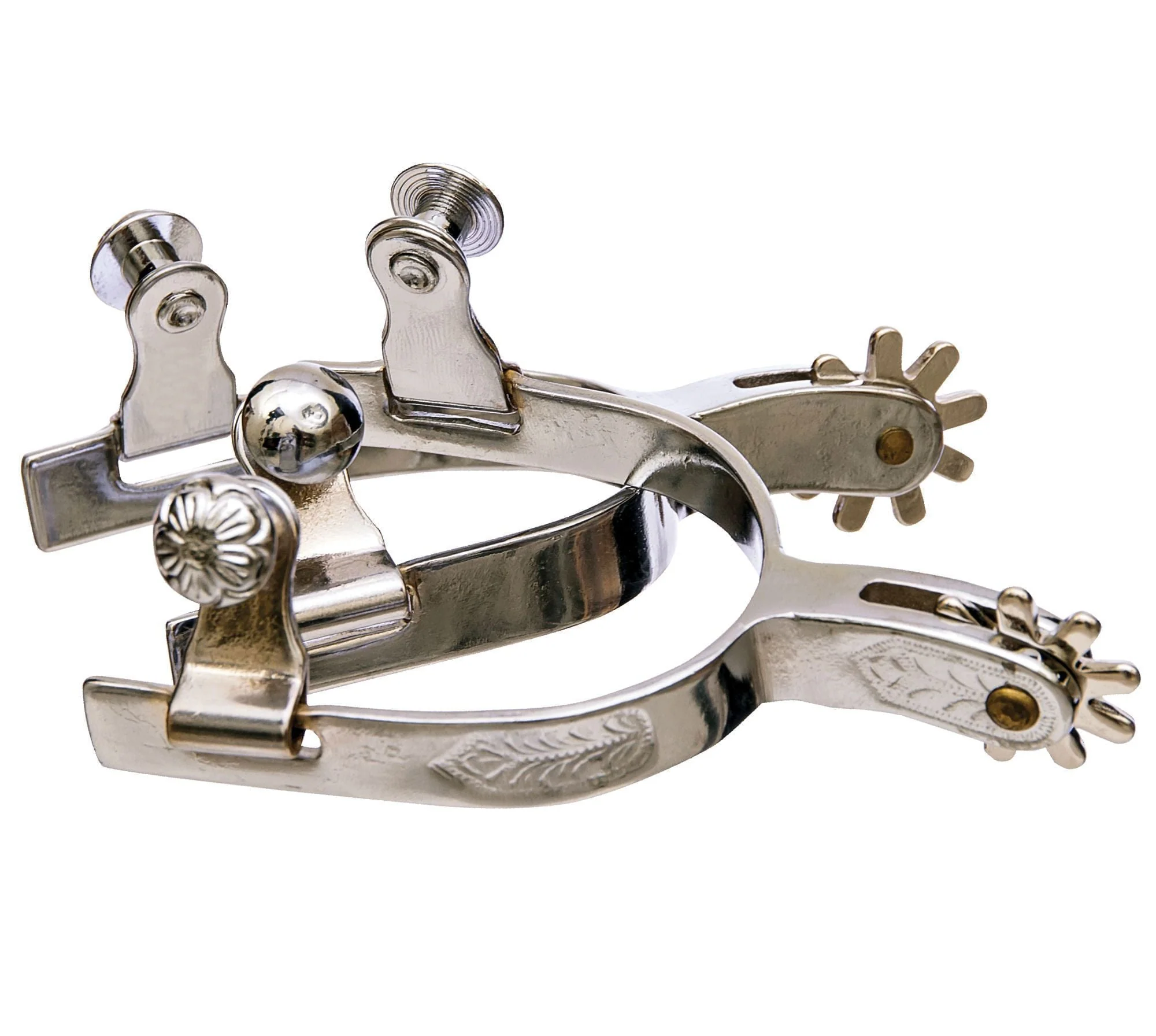 Engraved Youth Spurs, Pair - Healthber